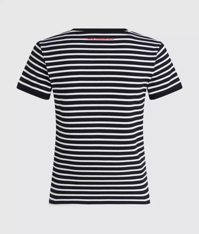 Ikon gestreiftes Ripp-T-Shirt
