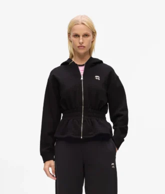 Ikon Hoodie mit gerafftem Reißverschluss