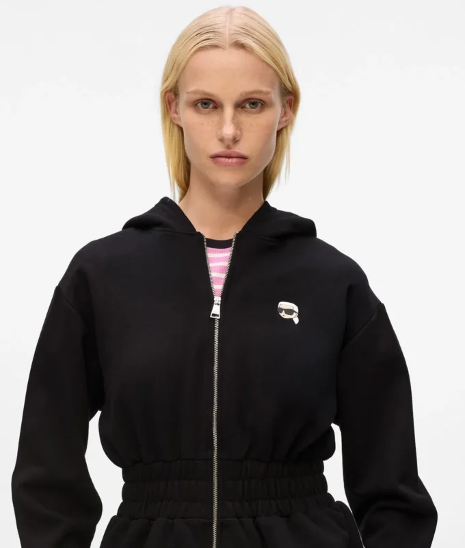 Ikon Hoodie mit gerafftem Reißverschluss Ikon Hoodie mit gerafftem Reißverschluss