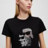 IKON KARL & CHOUPETTE RHINESTONE T-SHIRT