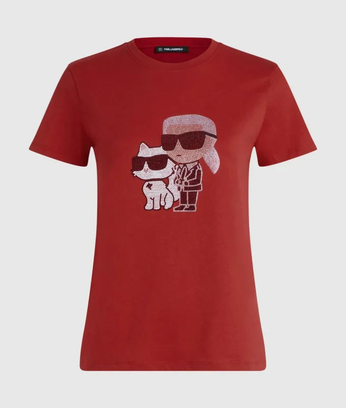 IKON KARL & CHOUPETTE RHINESTONE T-SHIRT
