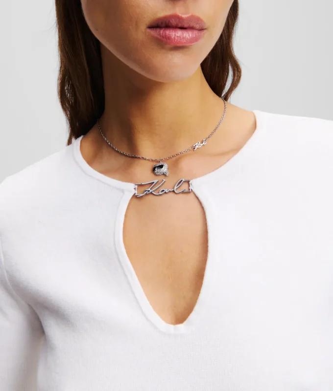 IKON PAVÉ CHARM HALSKETTE