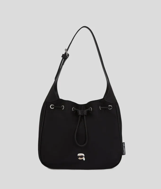 IKON SCHULTERTASCHE MIT KORDELZIEHER