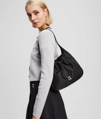 IKON SCHULTERTASCHE MIT KORDELZIEHER