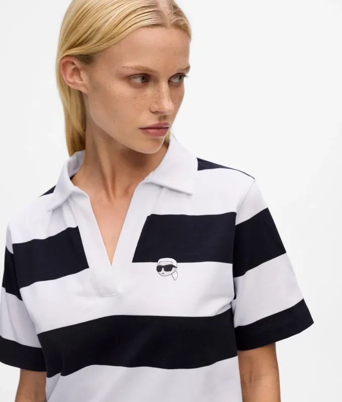 Ikon-Streifen-Poloshirt