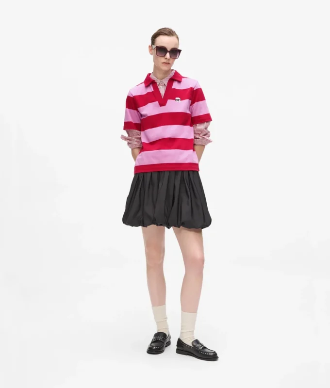 Ikon-Streifen-Poloshirt