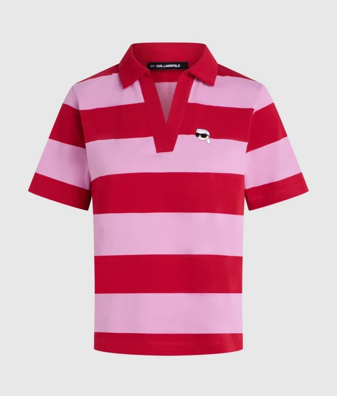 Ikon-Streifen-Poloshirt
