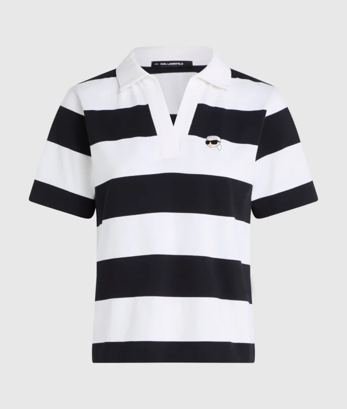 Ikon-Streifen-Poloshirt