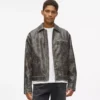 Jacke aus Kunstleder im Used-Look