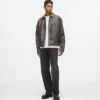 Jacke aus Kunstleder im Used-Look
