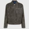 Jacke aus Kunstleder im Used-Look