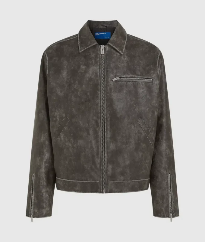 Jacke aus Kunstleder im Used-Look