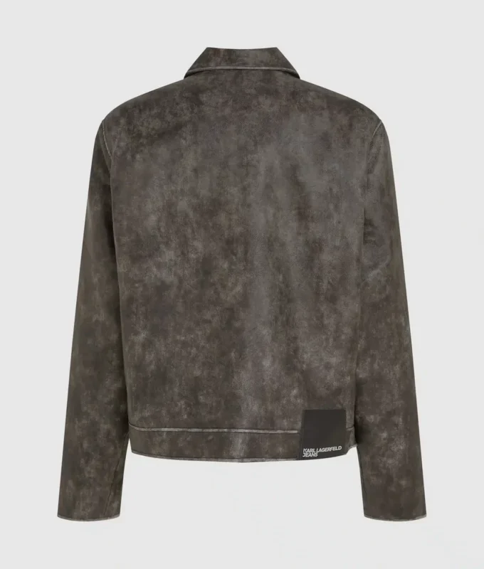 Jacke aus Kunstleder im Used-Look