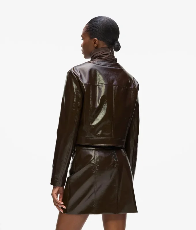 Jacke aus Kunstleder mit Glanzfinish Jacke aus Kunstleder mit Glanzfinish