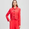 JACKE MIT AUSGESCHNITTENER STICKEREI JACKE MIT AUSGESCHNITTENER STICKEREI