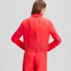 JACKE MIT AUSGESCHNITTENER STICKEREI JACKE MIT AUSGESCHNITTENER STICKEREI