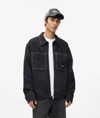 Jacke mit Kontrastnähten