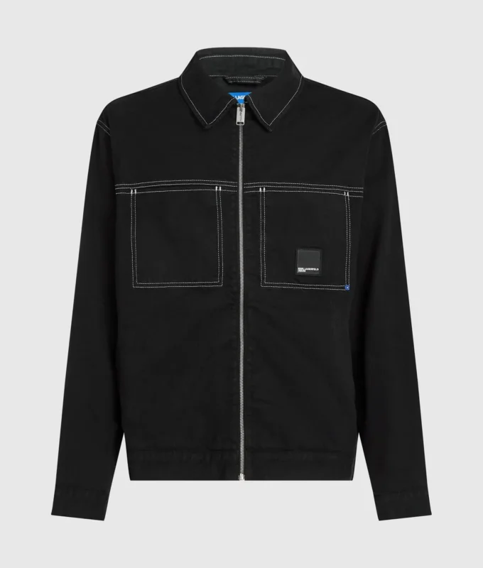 Jacke mit Kontrastnähten