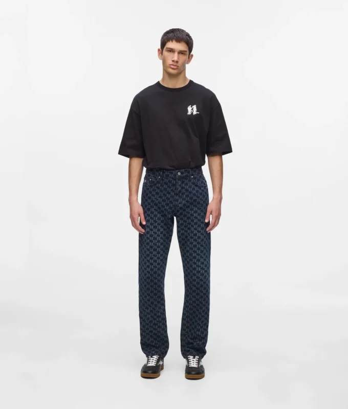 Jeans mit durchgehendem Monogramm Jeans mit durchgehendem Monogramm