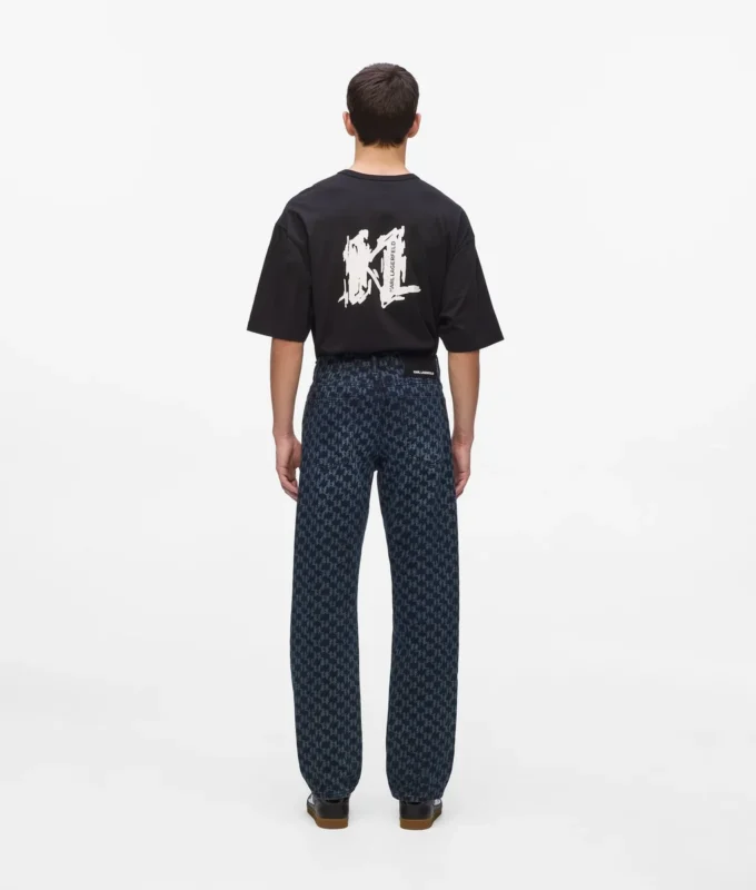 Jeans mit durchgehendem Monogramm Jeans mit durchgehendem Monogramm