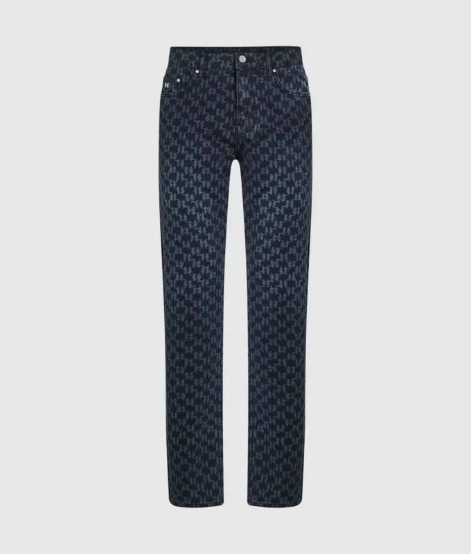 Jeans mit durchgehendem Monogramm Jeans mit durchgehendem Monogramm