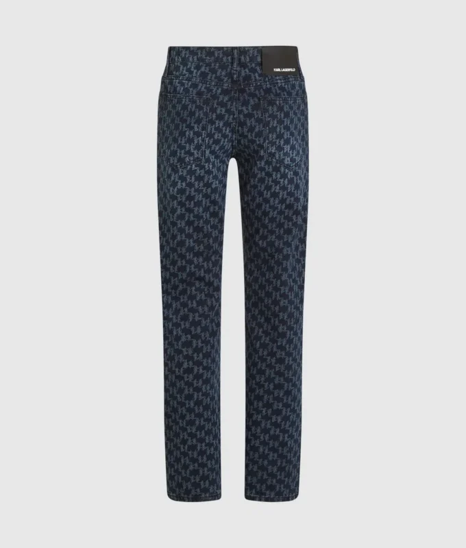 Jeans mit durchgehendem Monogramm Jeans mit durchgehendem Monogramm