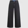 Jeans mit niedriger Leibhöhe und weitem Bein