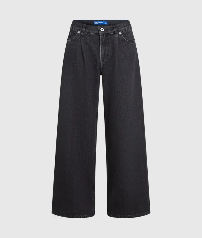 Jeans mit niedriger Leibhöhe und weitem Bein
