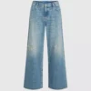 Jeans mit niedriger Leibhöhe und weitem Bein