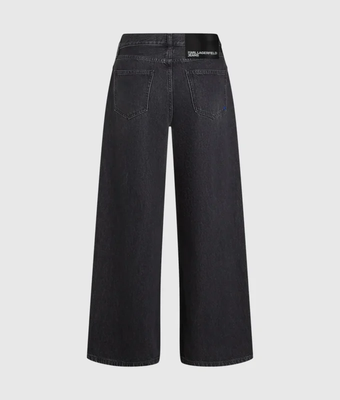 Jeans mit niedriger Leibhöhe und weitem Bein