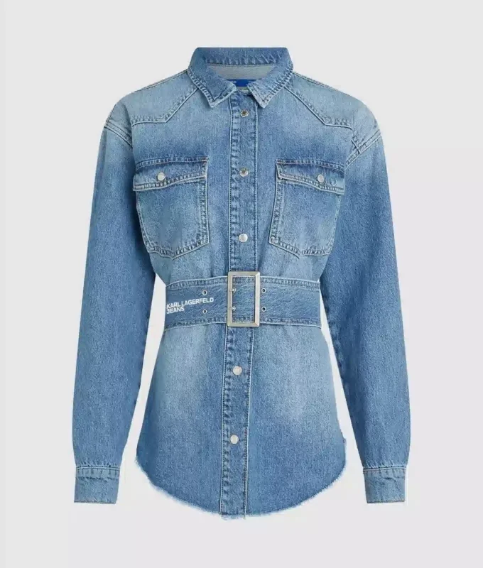 Jeanshemd mit Gürtel Jeanshemd mit Gürtel