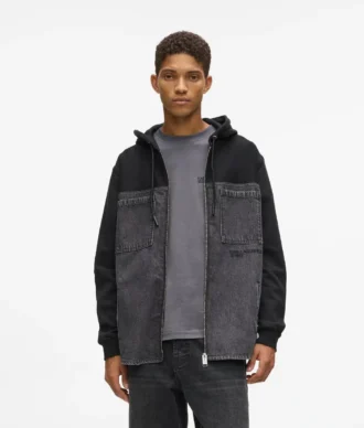 Jeansjacke mit Einsätzen