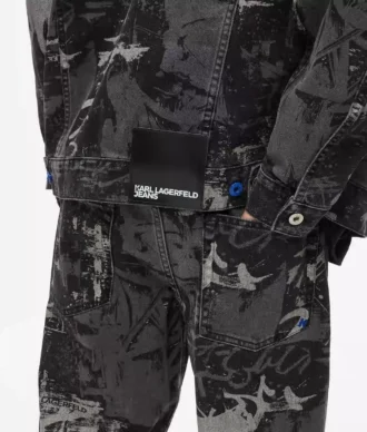 Jeansjacke mit Farbeffekt