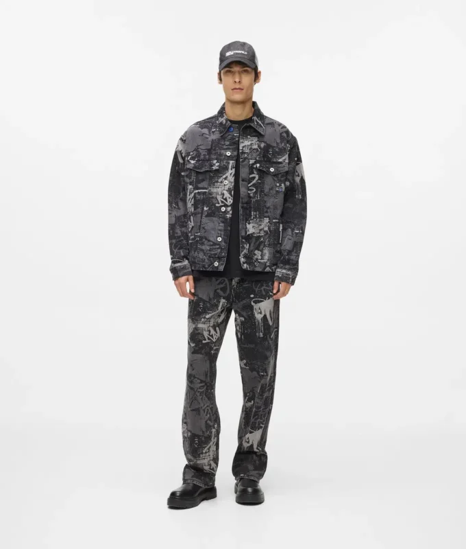 Jeansjacke mit Farbeffekt Jeansjacke mit Farbeffekt