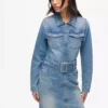 Jeanskleid mit Gürtel