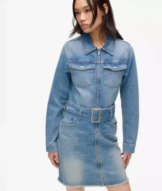 Jeanskleid mit Gürtel