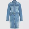 Jeanskleid mit Gürtel