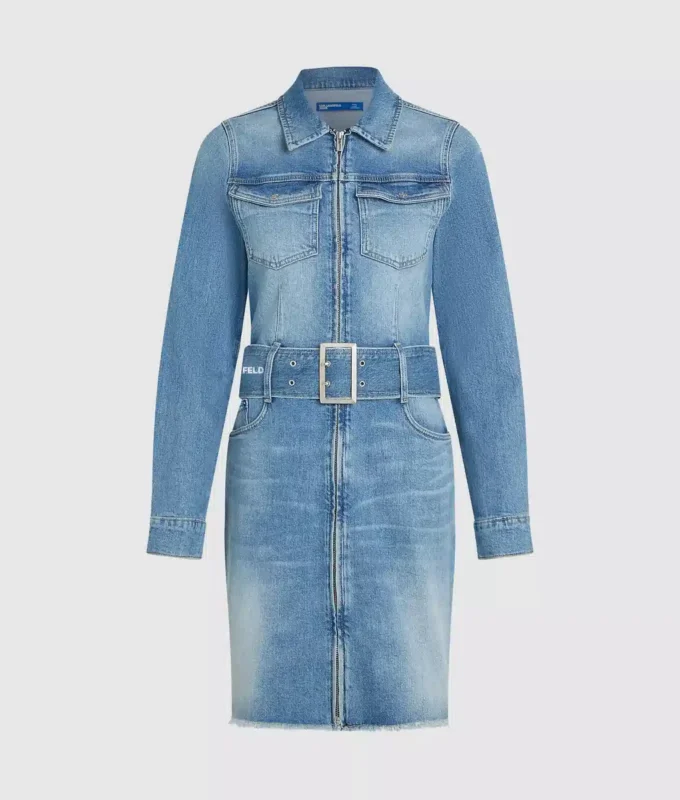 Jeanskleid mit Gürtel