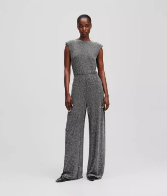 JERSEY-JUMPSUIT MIT STRASSSTEINEN