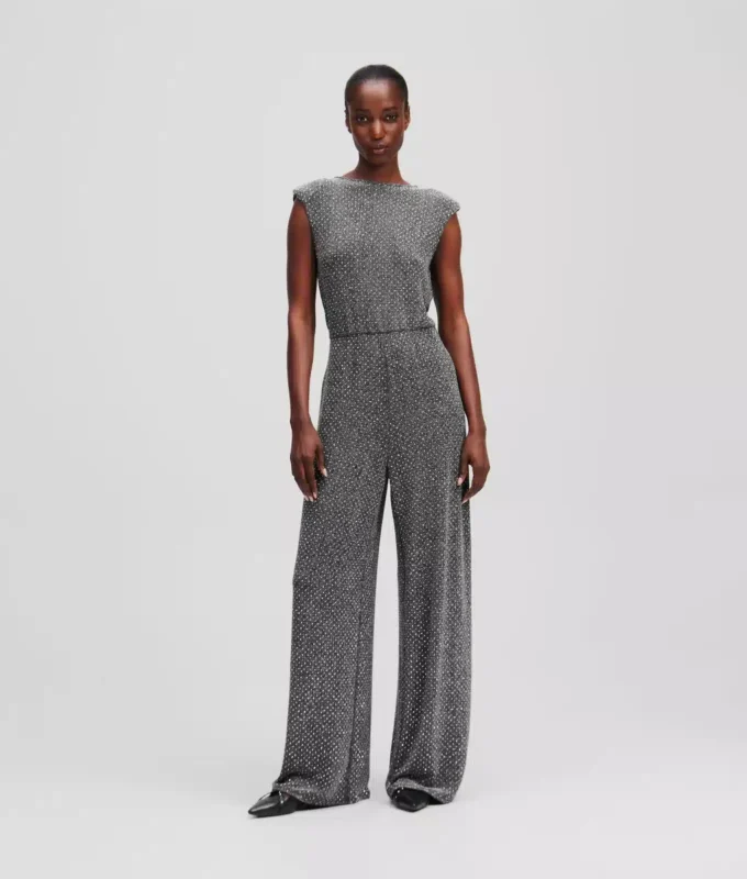 JERSEY-JUMPSUIT MIT STRASSSTEINEN
