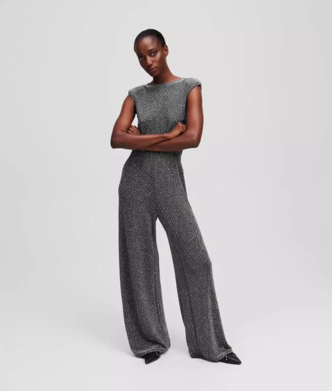 JERSEY-JUMPSUIT MIT STRASSSTEINEN
