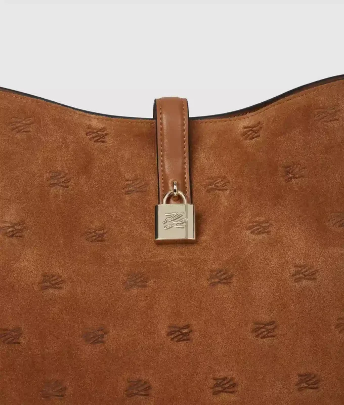 K/Autograph Hobo-Tasche aus Wildleder mit Vorhängeschloss K/Autograph Hobo-Tasche aus Wildleder mit Vorhängeschloss