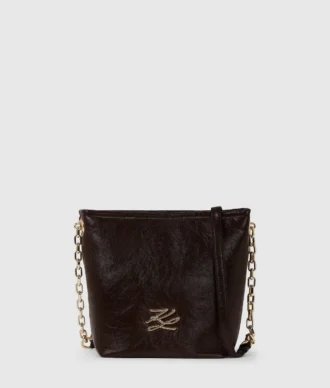 K/Autograph kleine glänzende Beuteltasche