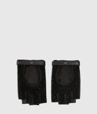 K/Autograph Strass-Fingerlose Handschuhe