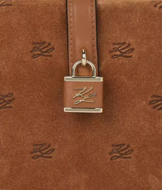 K/Autograph Trunk Bag aus Wildleder mit Vorhängeschloss K/Autograph Trunk Bag aus Wildleder mit Vorhängeschloss