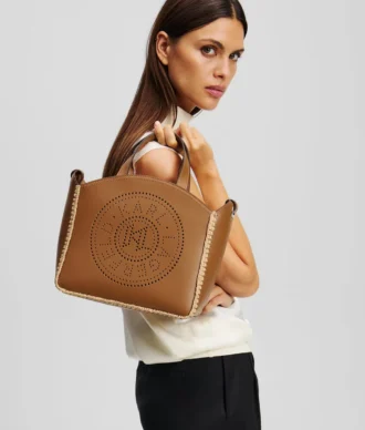K/CIRCLE PERFORATED SMALL TOTE BAG