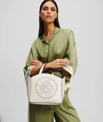 K/CIRCLE PERFORATED SMALL TOTE BAG