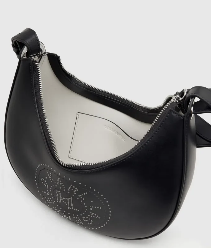 K/Circle Schultertasche mit Nieten und Mondmotiv