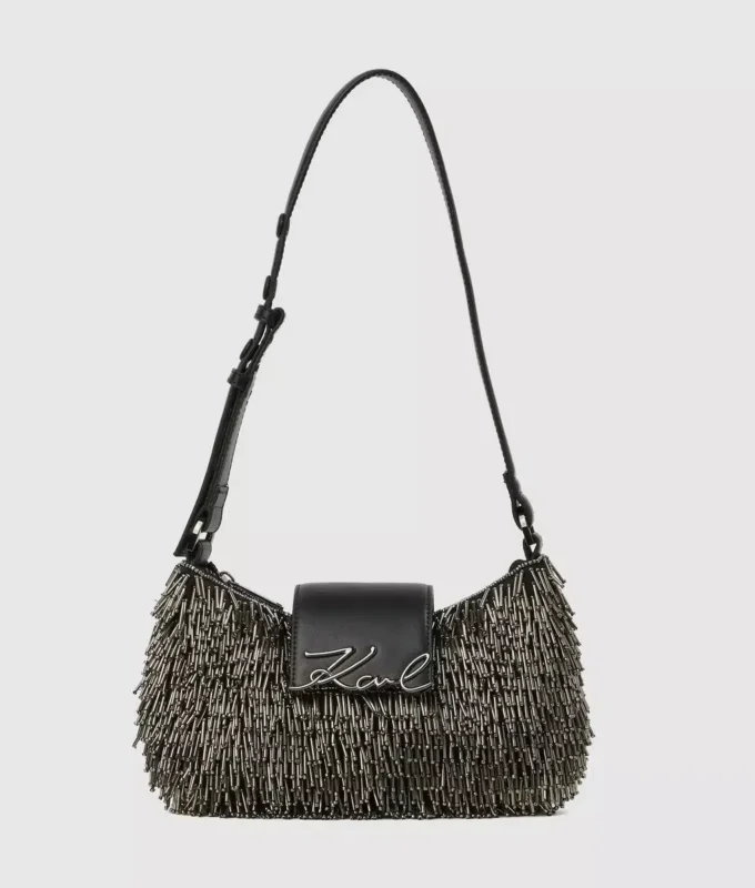 K/Signature Beaded Moon Bag K/Signature Beaded Moon Bag