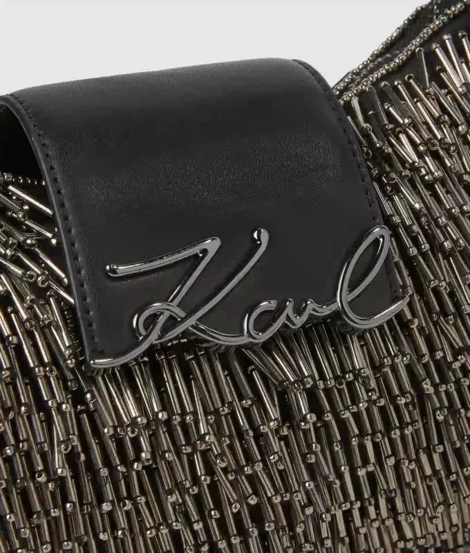 K/Signature Beaded Moon Bag K/Signature Beaded Moon Bag